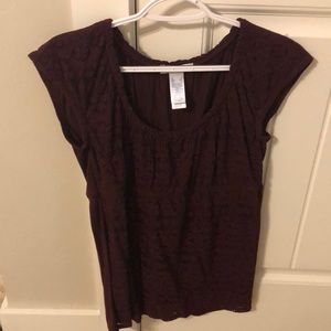 Maroon pattern shirt